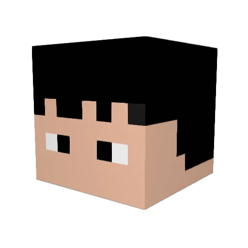 ShinaPAPA Minecraft avatar head, 3D render