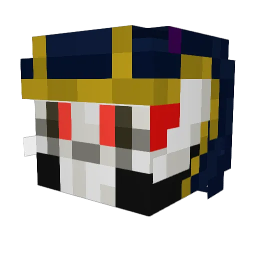 Shinacu Minecraft avatar head, 3D render