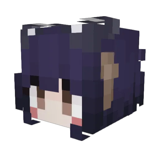 Shinanoo Minecraft avatar head, 3D render