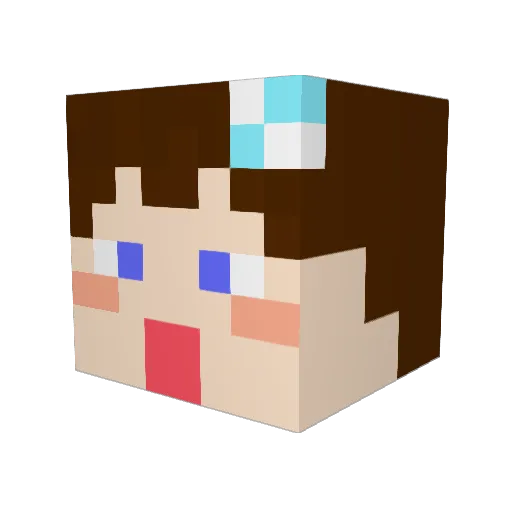Shinbi_52 Minecraft avatar head, 3D render