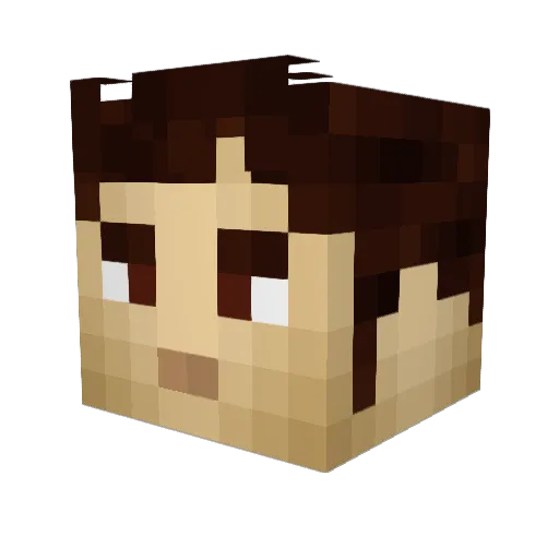 Shinbone33 Minecraft avatar head, 3D render