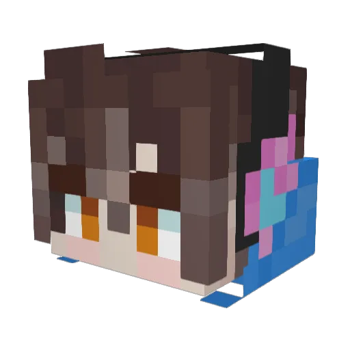 Shinchow Minecraft avatar head, 3D render