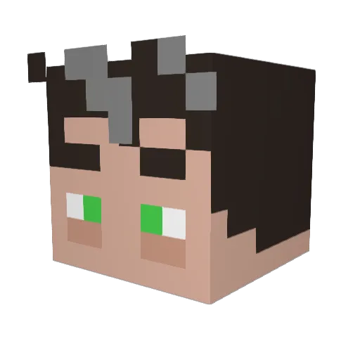 ShindoYou Minecraft avatar head, 3D render