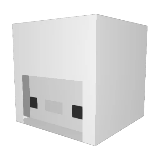 Shindy4President Minecraft avatar head, 3D render