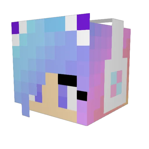 Shine37 Minecraft avatar head, 3D render