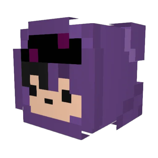 ShineKrack Minecraft avatar head, 3D render