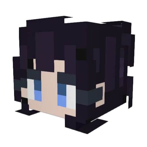 Shinespeed Minecraft avatar head, 3D render