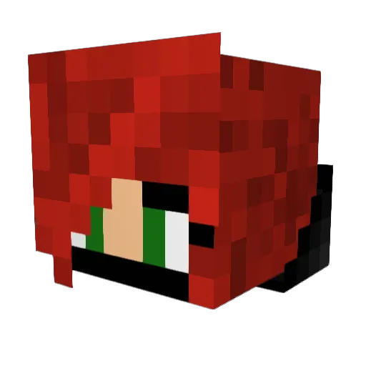 ShineyMew Minecraft avatar head, 3D render