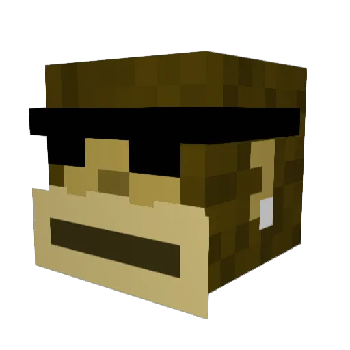 Shingaling69 Minecraft avatar head, 3D render