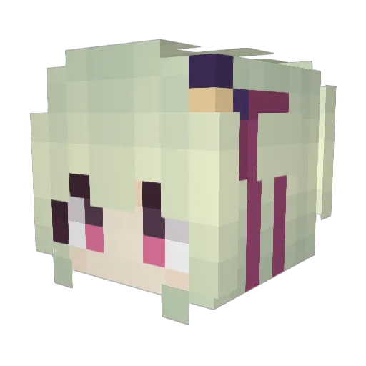 Shingen_07 Minecraft avatar head, 3D render
