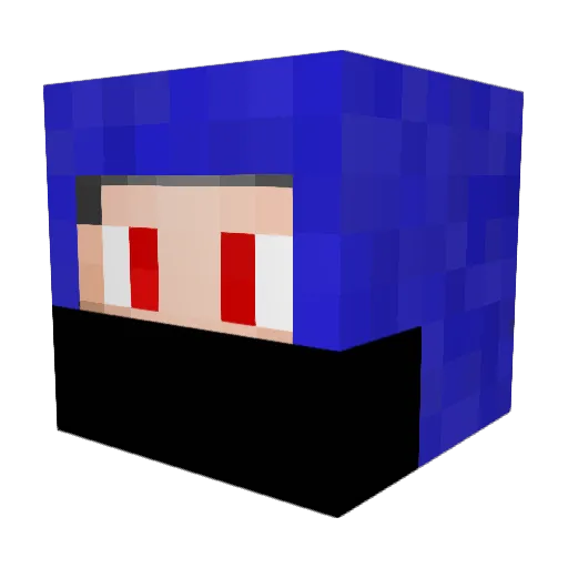 Shini_Game Minecraft avatar head, 3D render
