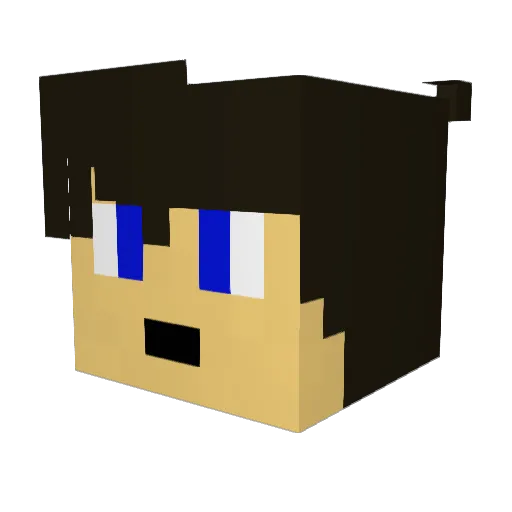 Shinichi_Kudou Minecraft avatar head, 3D render