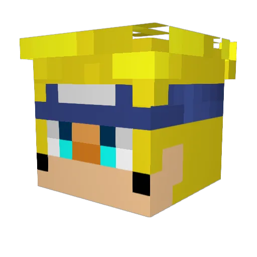 ShinigamiSam Minecraft avatar head, 3D render