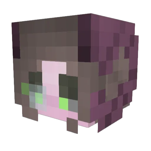 Shinigami_36 Minecraft avatar head, 3D render