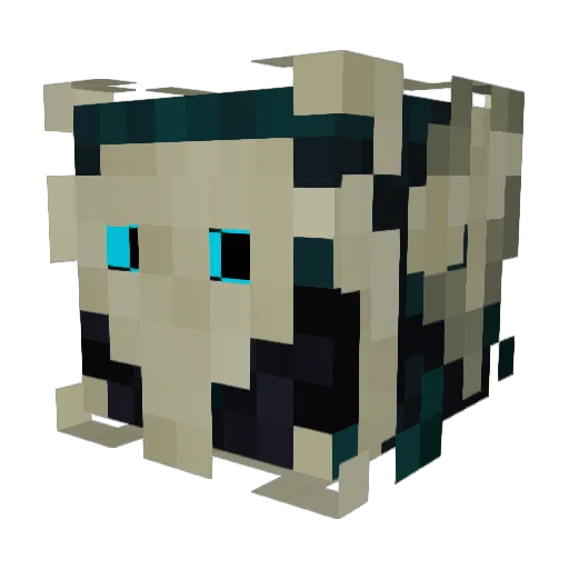 ShiningArmorAR Minecraft avatar head, 3D render