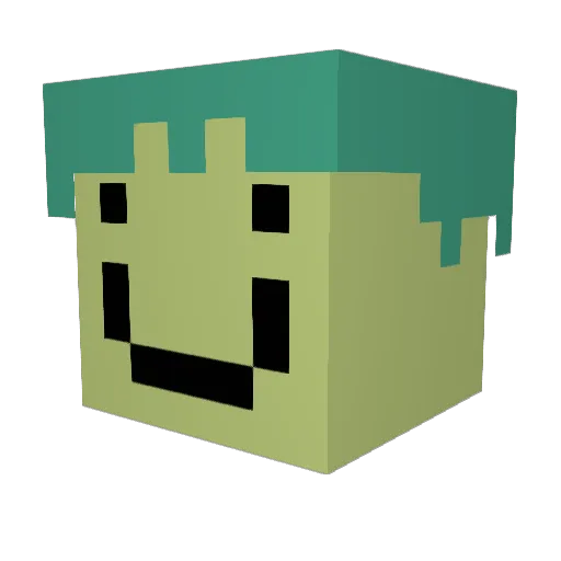 ShiningPr1sm Minecraft avatar head, 3D render