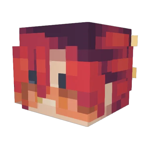 ShiningStarNikki Minecraft avatar head, 3D render