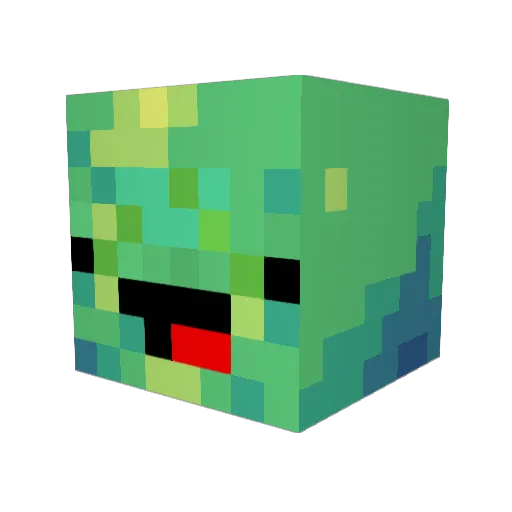 ShiningTurtle Minecraft avatar head, 3D render