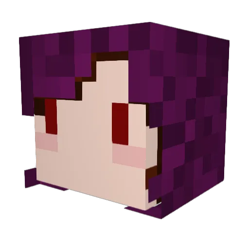 Shiningz Minecraft avatar head, 3D render