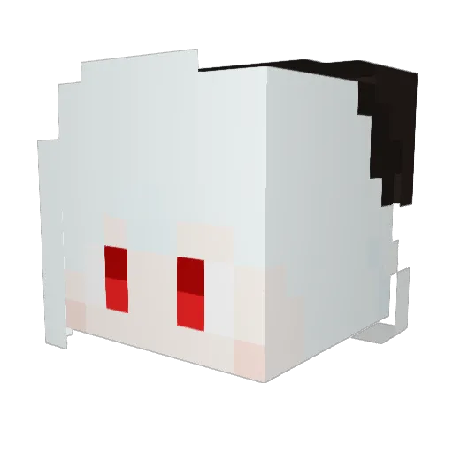 Shinizuru Minecraft avatar head, 3D render