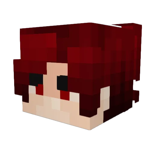 ShinjiNaito Minecraft avatar head, 3D render