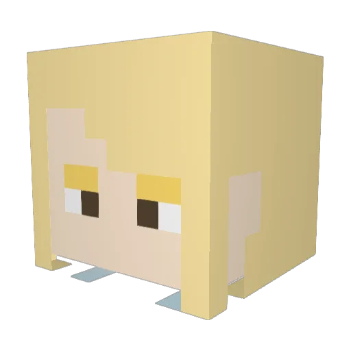 Shinji_Hirako Minecraft avatar head, 3D render