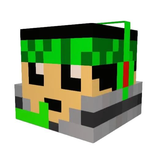 Shinkayui Minecraft avatar head, 3D render