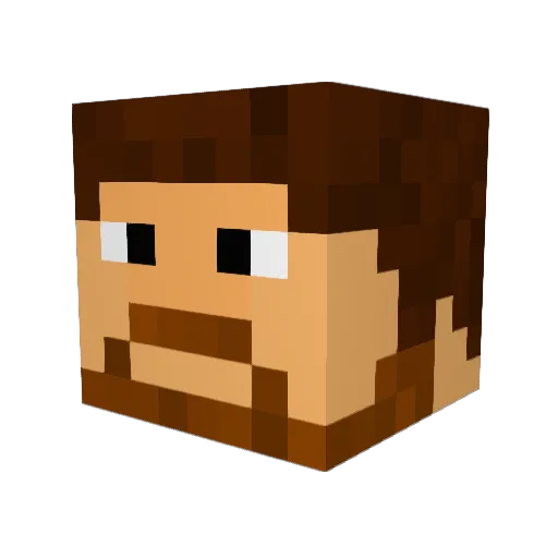 Shinksy Minecraft avatar head, 3D render