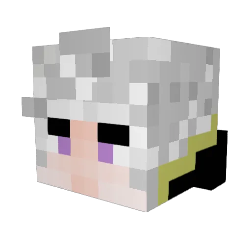 Shinku27 Minecraft avatar head, 3D render