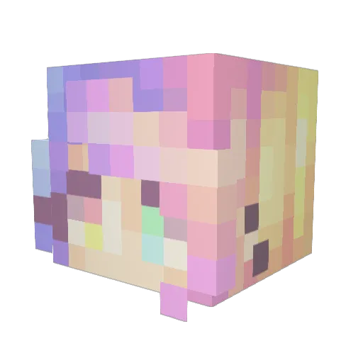 Shinku35 Minecraft avatar head, 3D render
