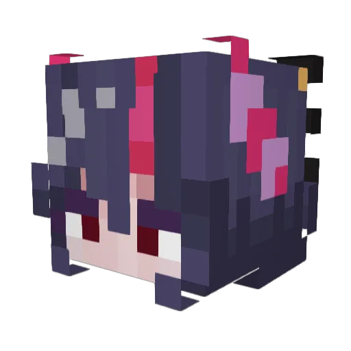 ShinkuDragon Minecraft avatar head, 3D render