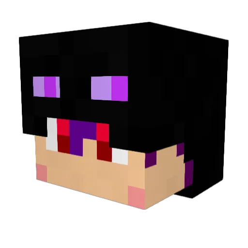 Shinkuma Minecraft avatar head, 3D render