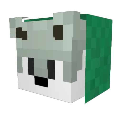 Shinmotsu Minecraft avatar head, 3D render