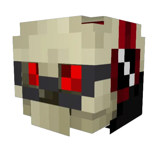 ShinningSkull Minecraft avatar head, 3D render