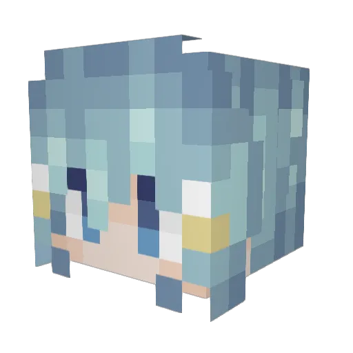 ShinoCode Minecraft avatar head, 3D render
