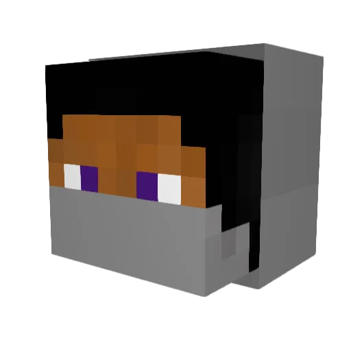 ShinoKaze Minecraft avatar head, 3D render