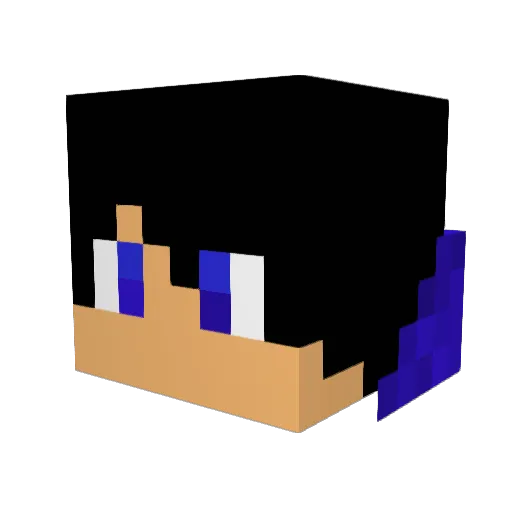 ShinoSHAF Minecraft avatar head, 3D render