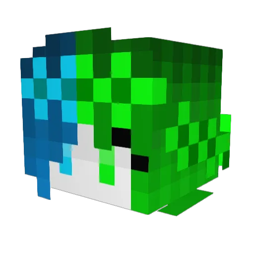 ShinoTamari Minecraft avatar head, 3D render