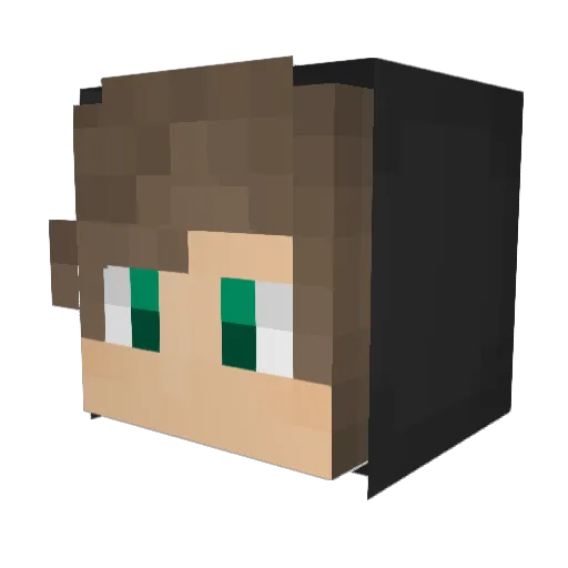 Shino_Hanashi Minecraft avatar head, 3D render