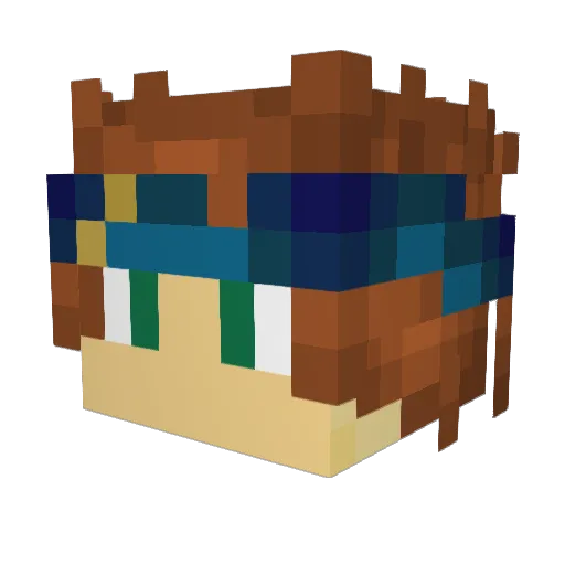 ShinobiShado Minecraft avatar head, 3D render