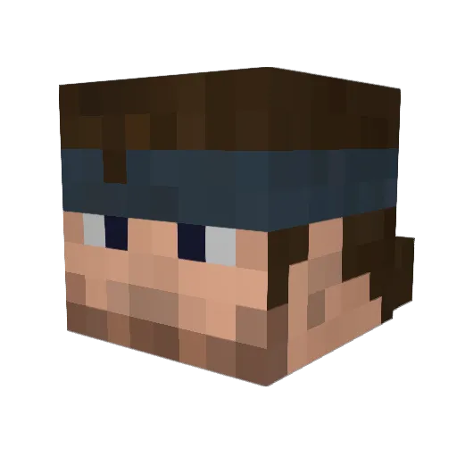 Shinobimercy Minecraft avatar head, 3D render
