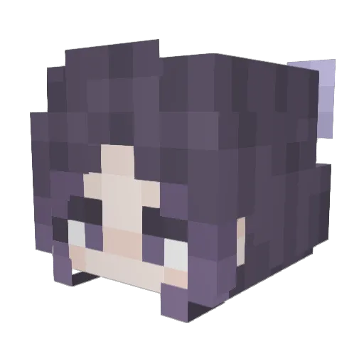 Shinobu01 Minecraft avatar head, 3D render