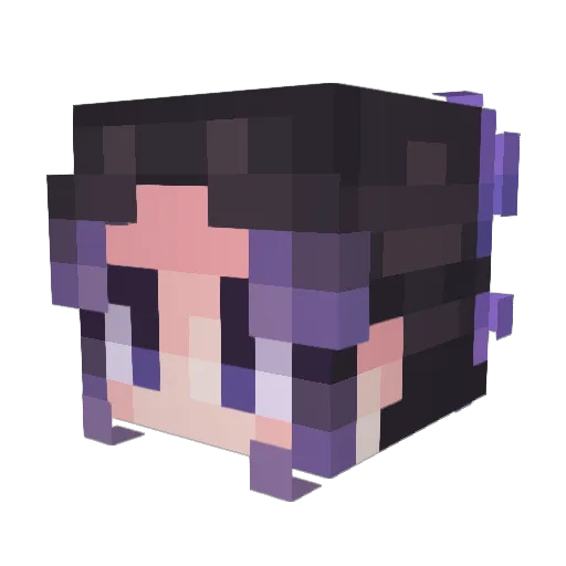 Shinobu0989 Minecraft avatar head, 3D render