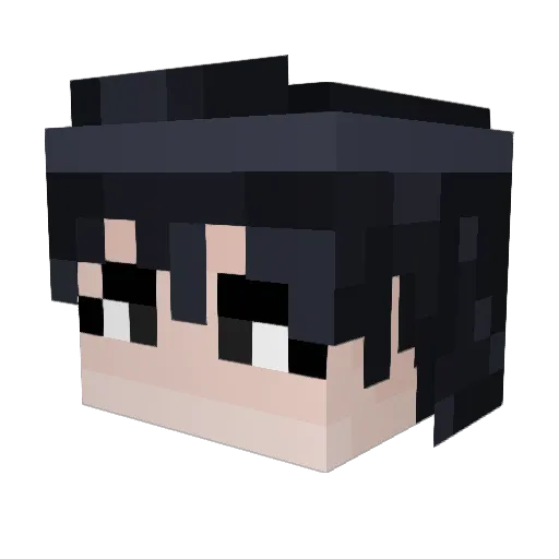 ShinobuKocho_10 Minecraft avatar head, 3D render