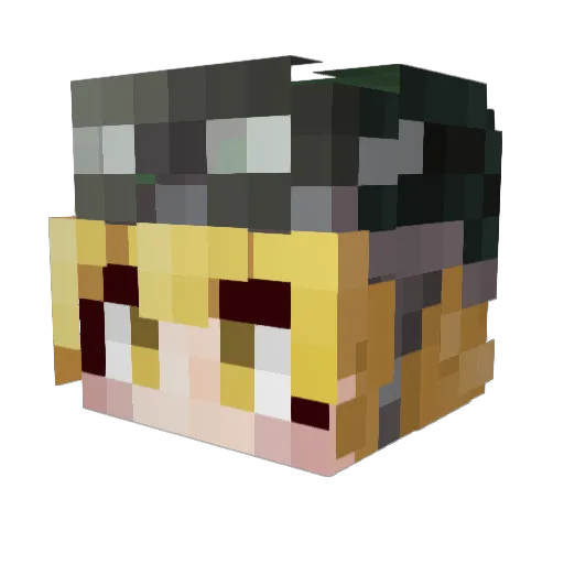 Shinobu_Oshino_ Minecraft avatar head, 3D render