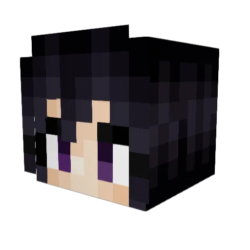 Shinobumoe Minecraft avatar head, 3D render