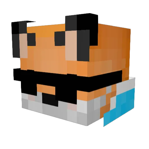 ShinodaBoss Minecraft avatar head, 3D render