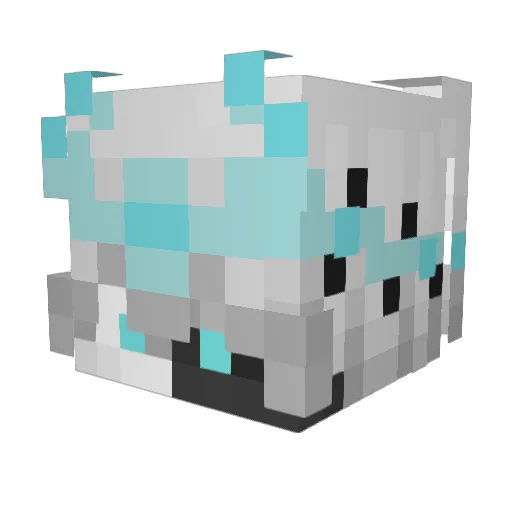 Shinodin Minecraft avatar head, 3D render