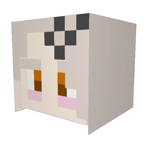ShinosawaP Minecraft avatar head, 3D render