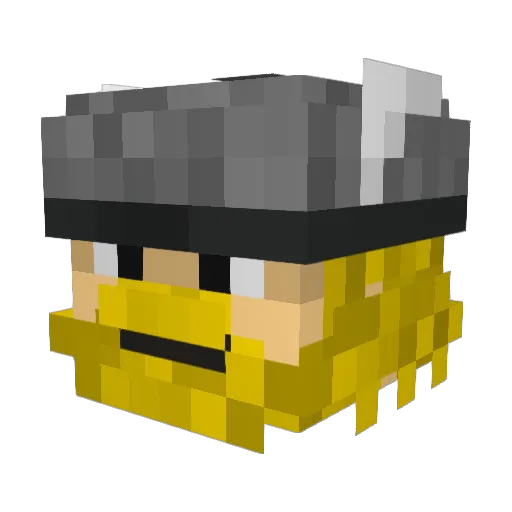 Shinotar Minecraft avatar head, 3D render